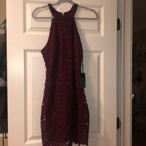 Lulu’s Burgundy Lace Dress